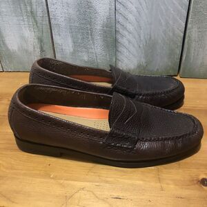 COLE HAAN Grand.Os Shoes Maine Classic Penny Loafer Mens 9.5 Brown Leather
